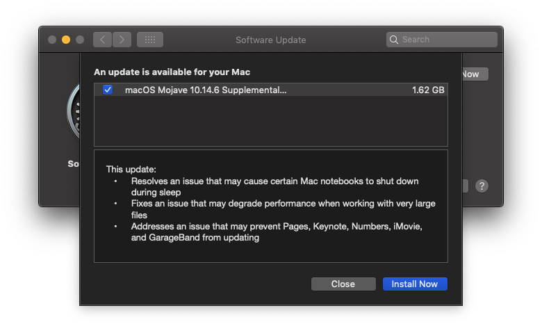 Macos 10 14 6 Supplemental Update For Mac Late Aug 2019 Img 1