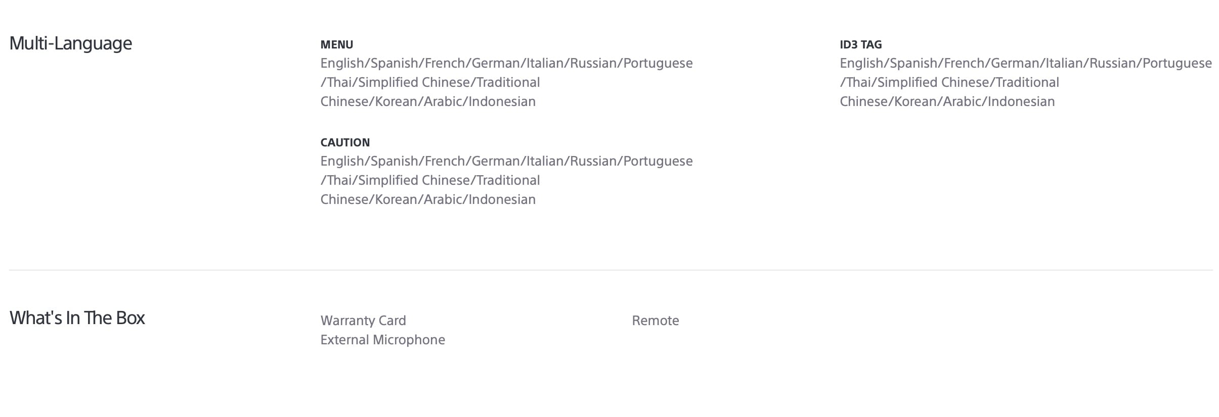 Sony Xav Ax8000 Spec 1