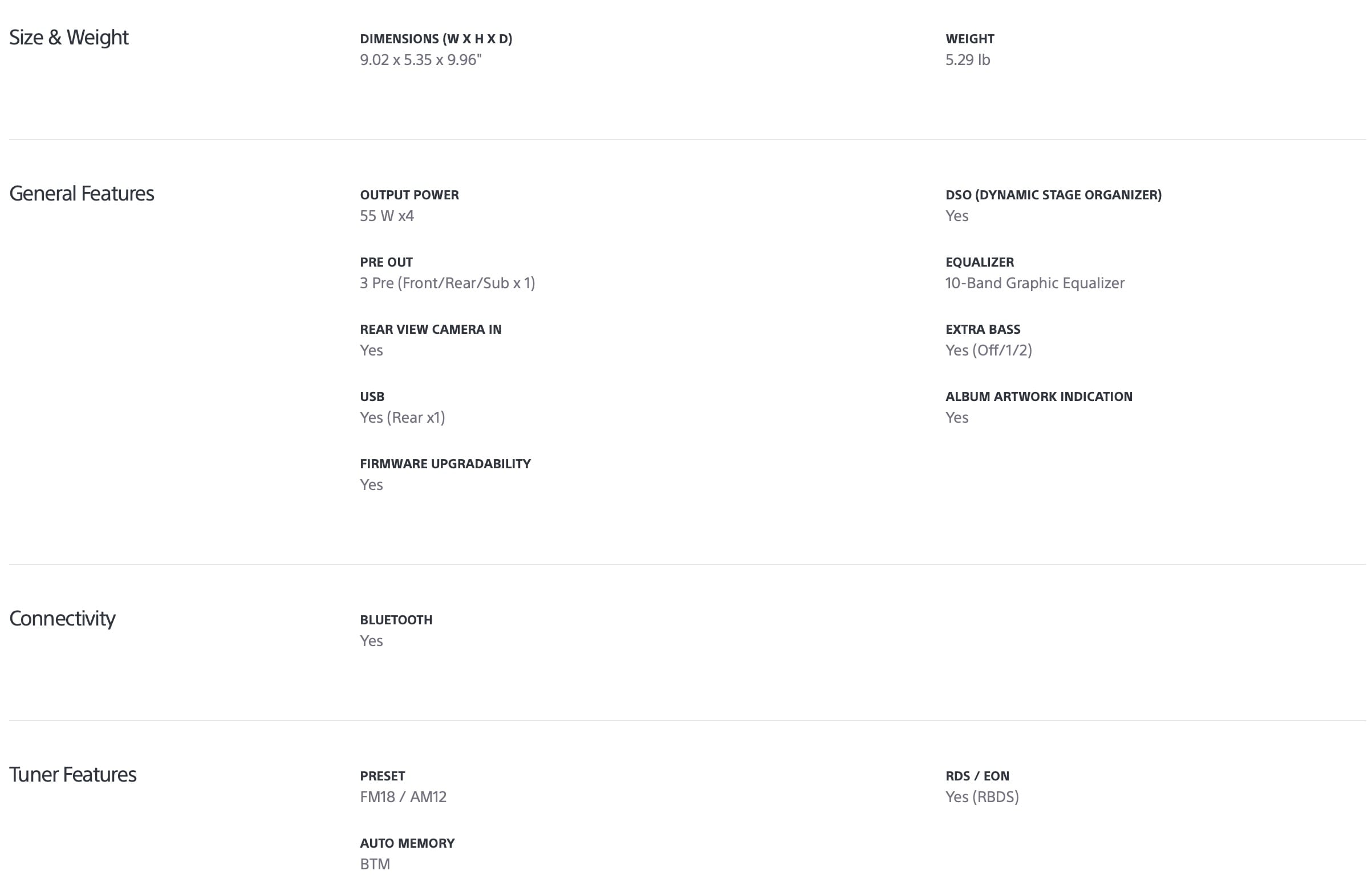 Sony Xav Ax8000 Spec 4