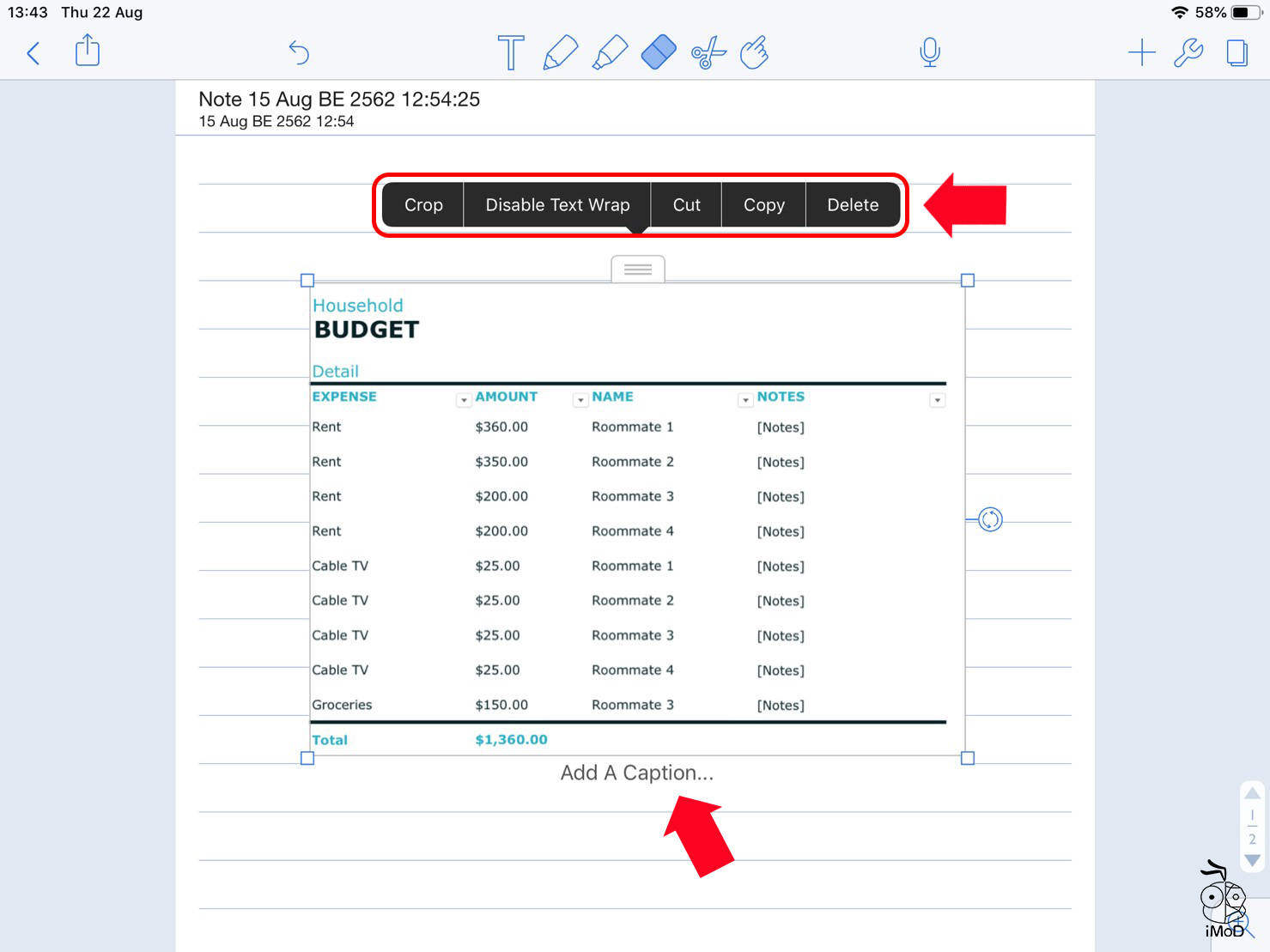 Use Picture Excel To Notability 05