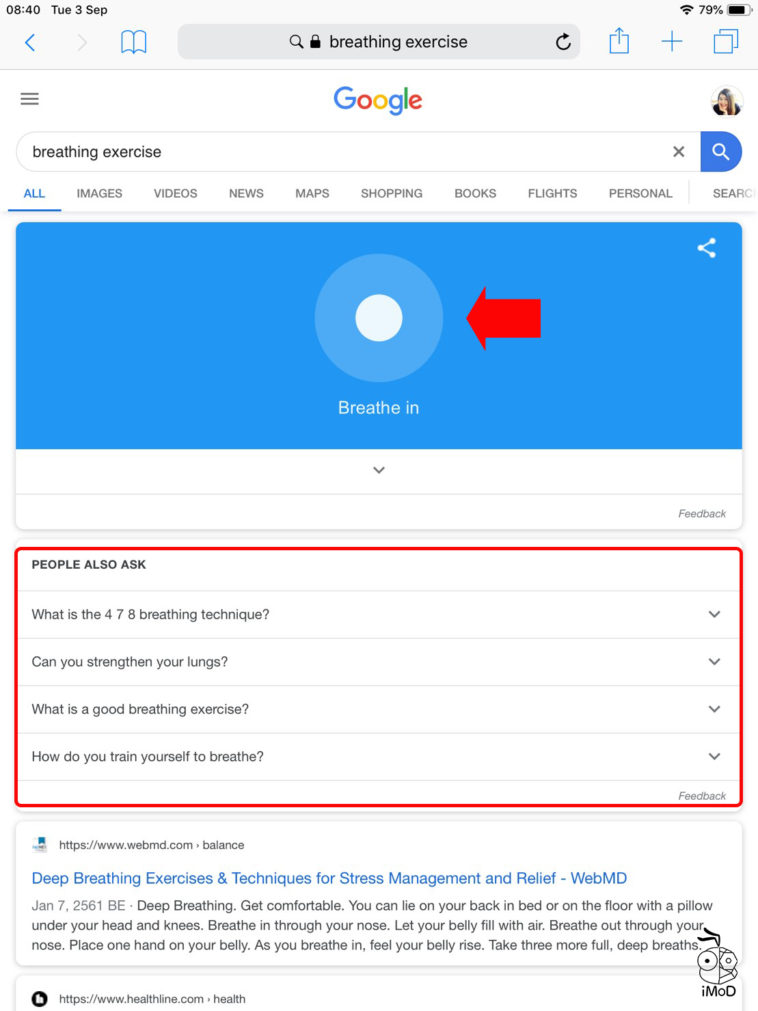 ฝึกกำหนดลมหายใจเพื่อสุขภาพใจและสมองที่ดีด้วยฟีเจอร์ Breathing Exercise