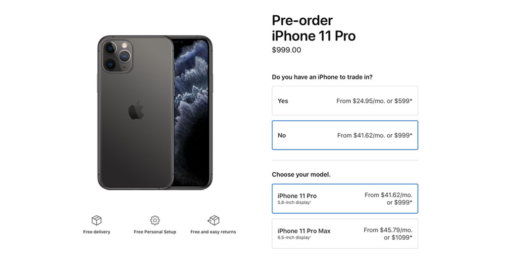 Apple Open Pre Order Iphone 11 Iphone 11 Pro First Tier Country