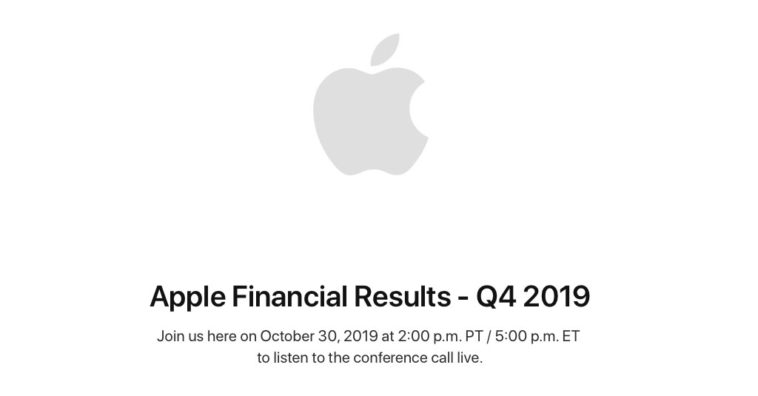 Apple Earnings Release Q4 2019 Date
