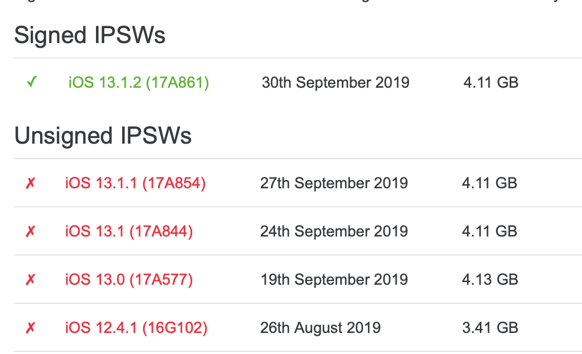 Apple Stop Signing Ios 13 1 Img 1