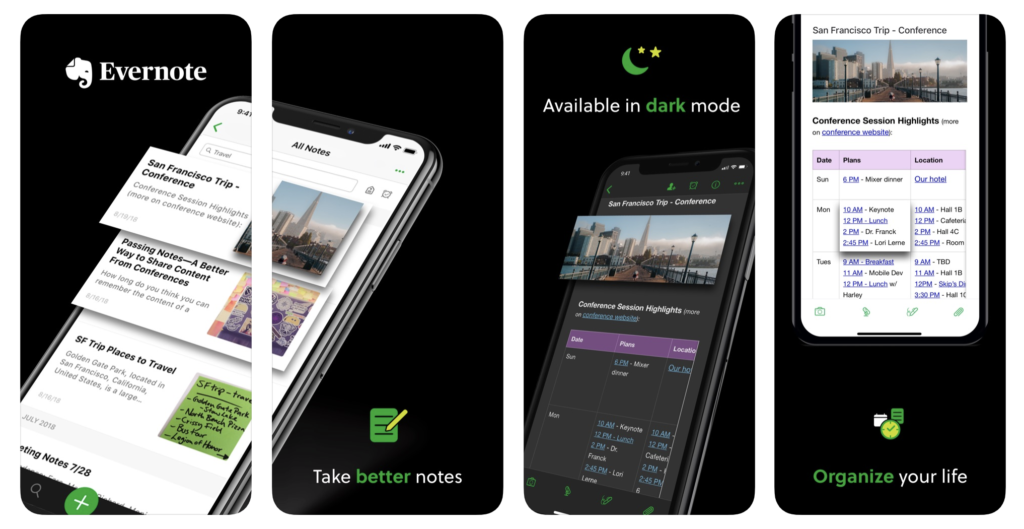 Evernote App Update Support Dark Mode In Ios 13 1