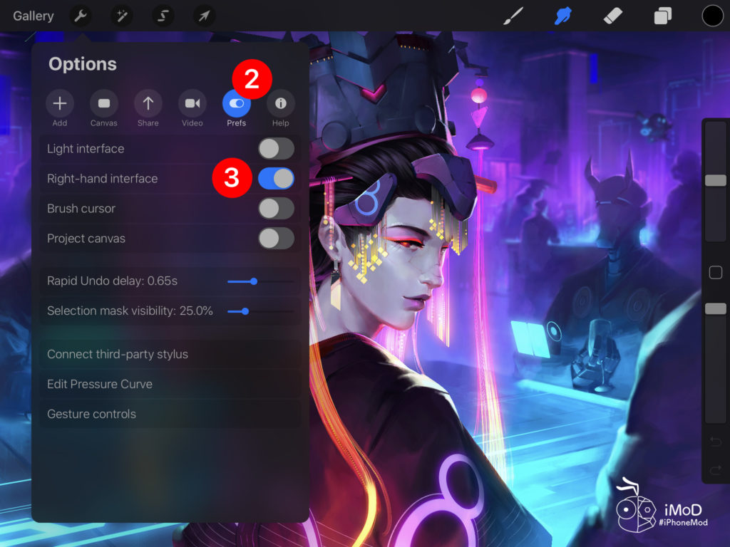 How To Move Brush Setting Right Hand Interface In Procreate Ipad 4