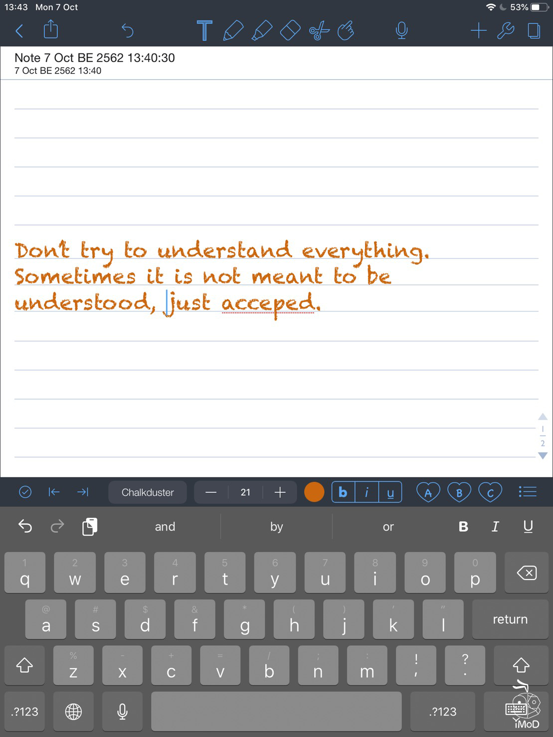 Settings Format Typing Notability 03