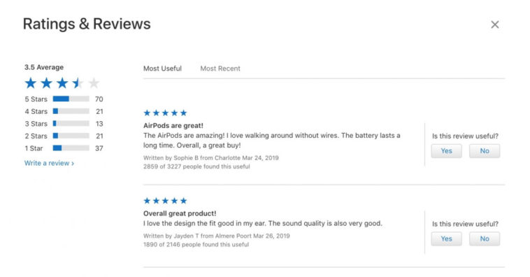 Apple Removes Customer Ratings And Reviews From Online Store Products