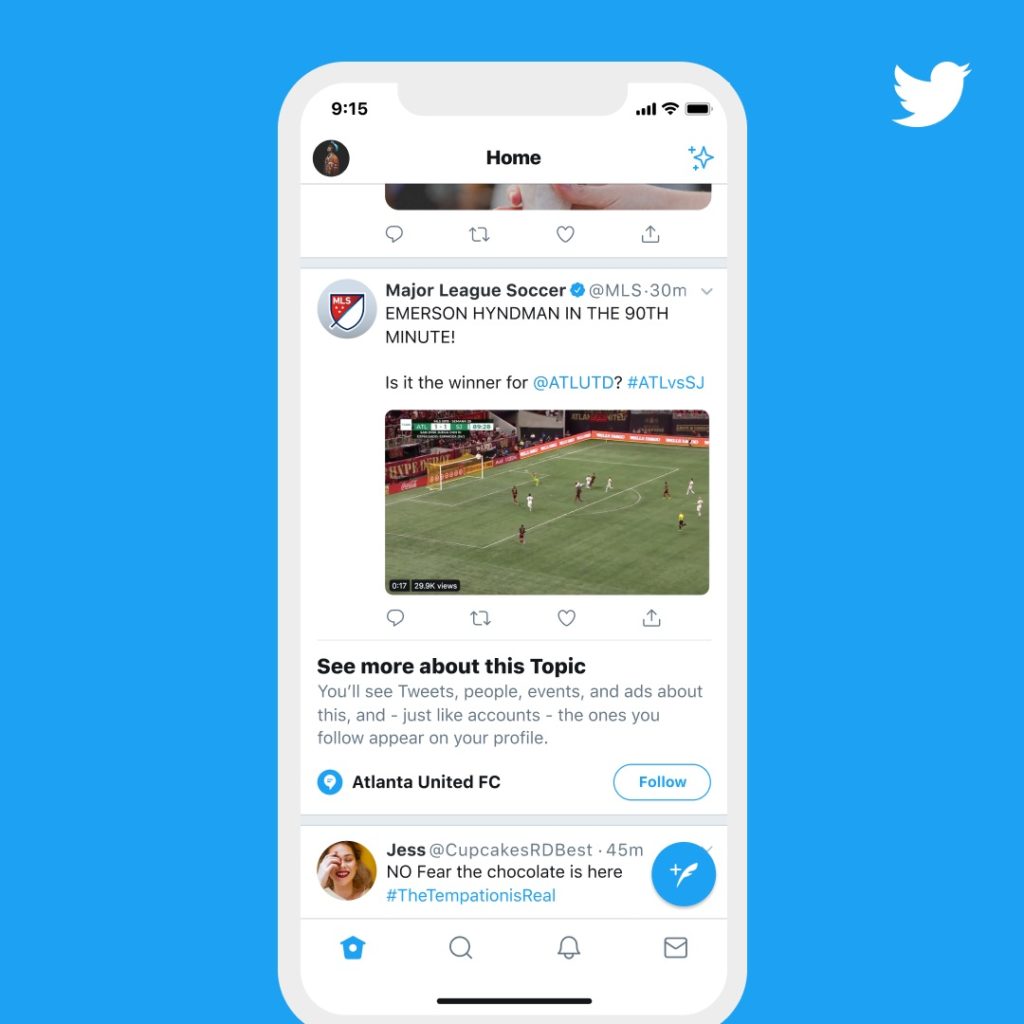 Twitter Debut Topic New Feature Feed Interesting To User 1