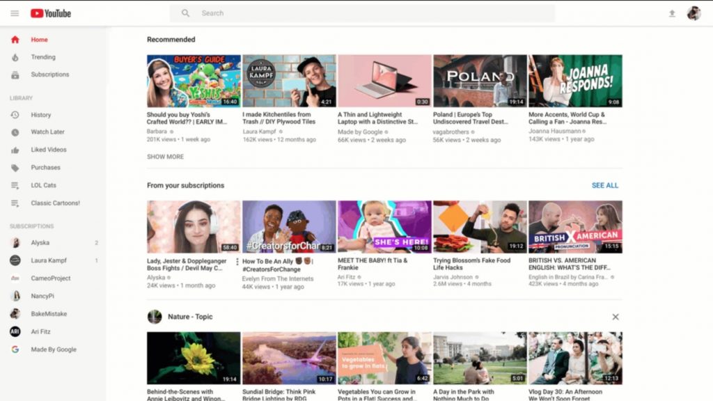 Youtube Improve New Design And New Feature For Desktop Tablet 2
