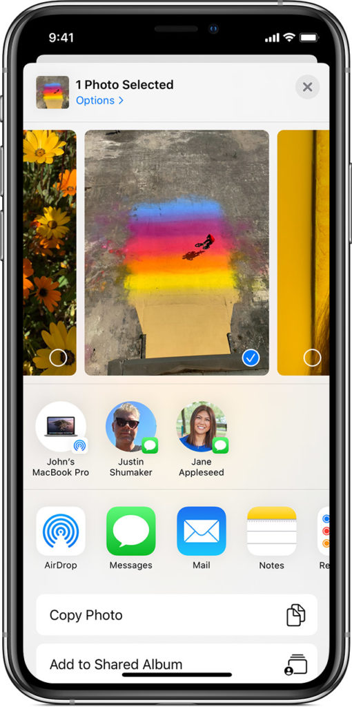 Ios13 Iphone Xs Photos Share Airdrop