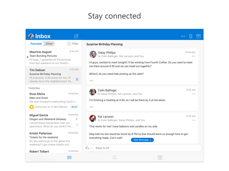 Microsoft Outlook Update Support Split View Ipad 1