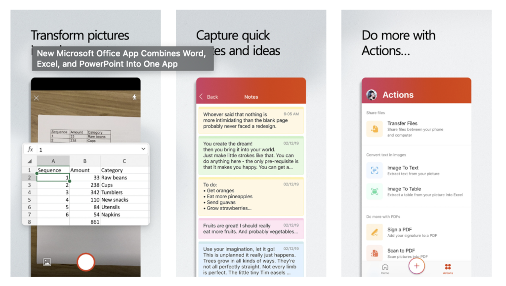Microsoft Released New Microsoft Office Combines Word Excel Powerpoint In One App 3