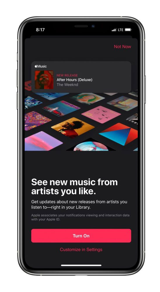 Apple Music Released New Feature New Song Push Notification 2