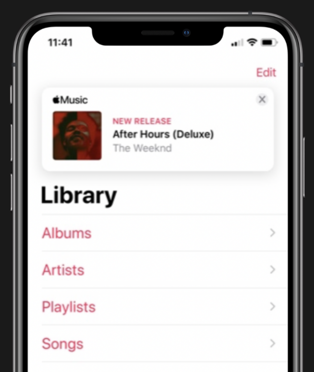 Apple Music Released New Feature New Song Push Notification 3