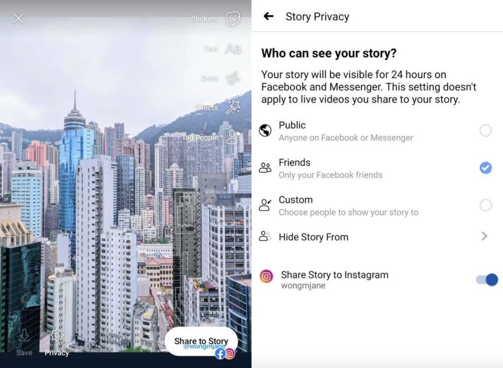Facebook Testing Post Story From Facebook To Instagram 1