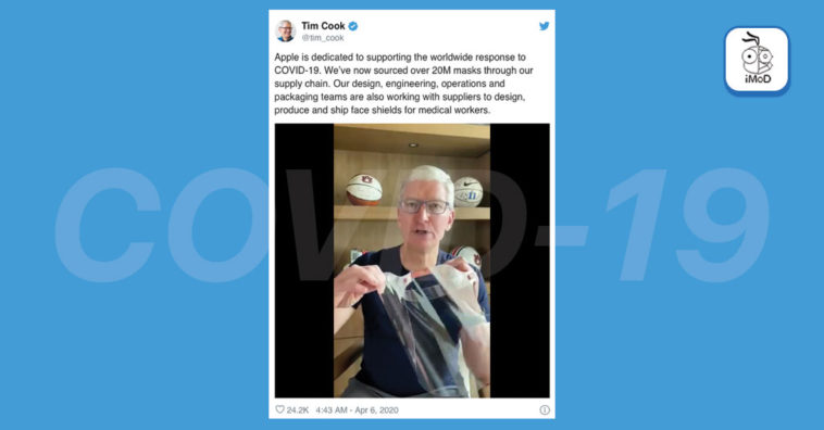 Cover Tim Cook Update Apple Donate Mask And Develop Faceshields