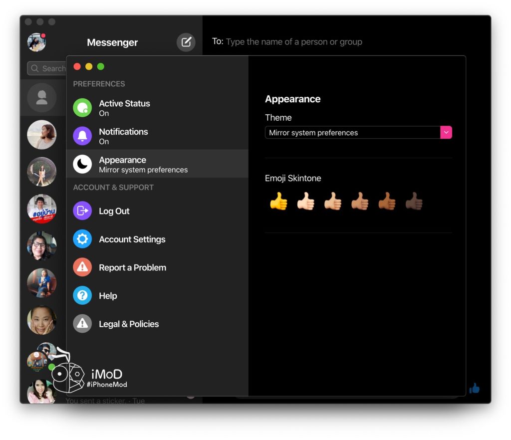 set up messenger on mac