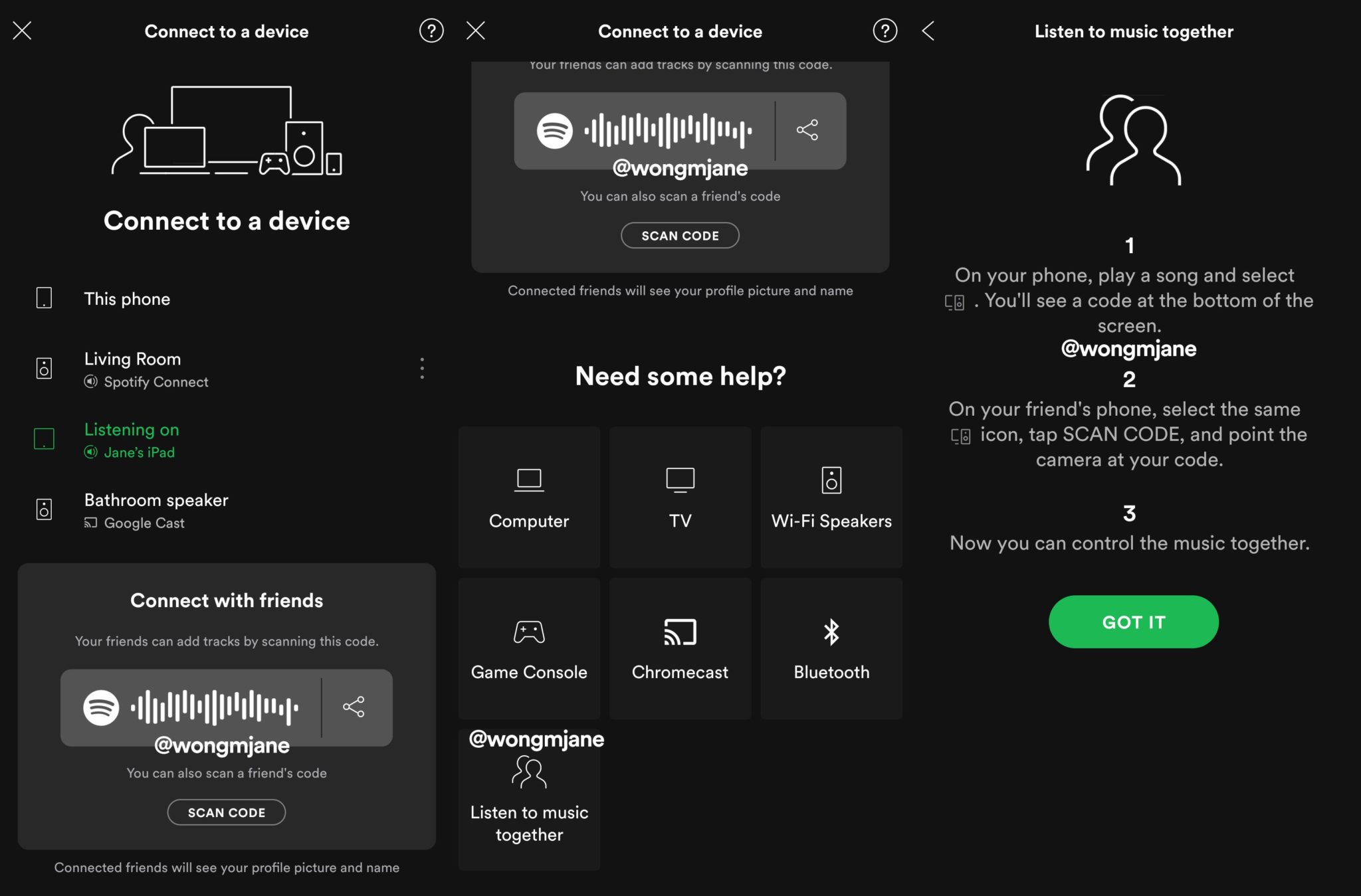 Spotify group session 