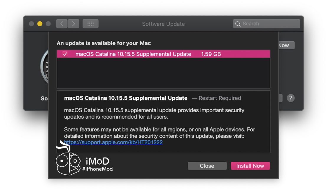 Macos 10 15 5 catalina supplemental update 