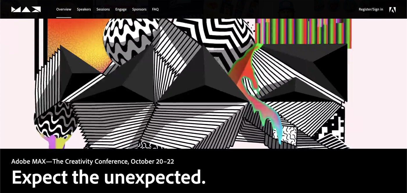  Adobe MAX 2020 誰でも無料、登録受付中