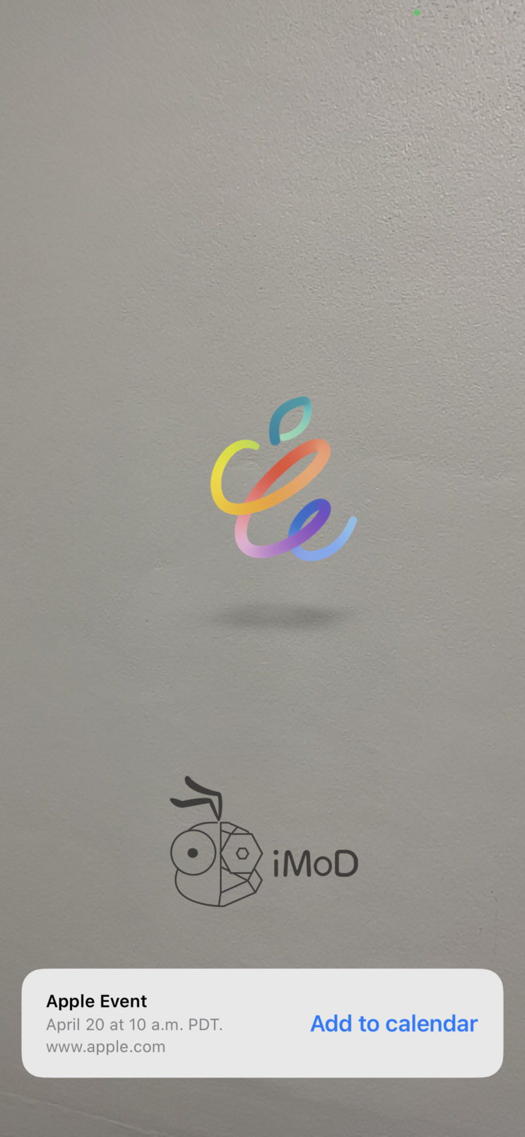 ชมภาพเคลื่อนไหว AR ของโลโก้ Apple Event “Spring Loaded” บน iPhone, iPad