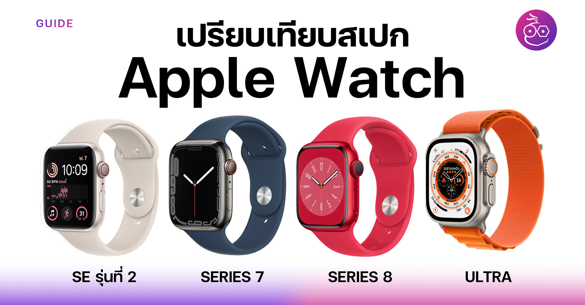 เปรียบเทียบสเปก Apple Watch SE รุ่นที่ 2, Series 7, Series 8 และ Apple ...