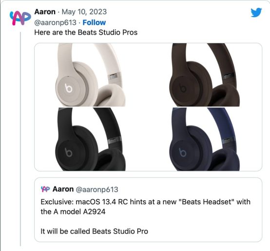 Apple Beats Studio Pro:有关耳机的新信息