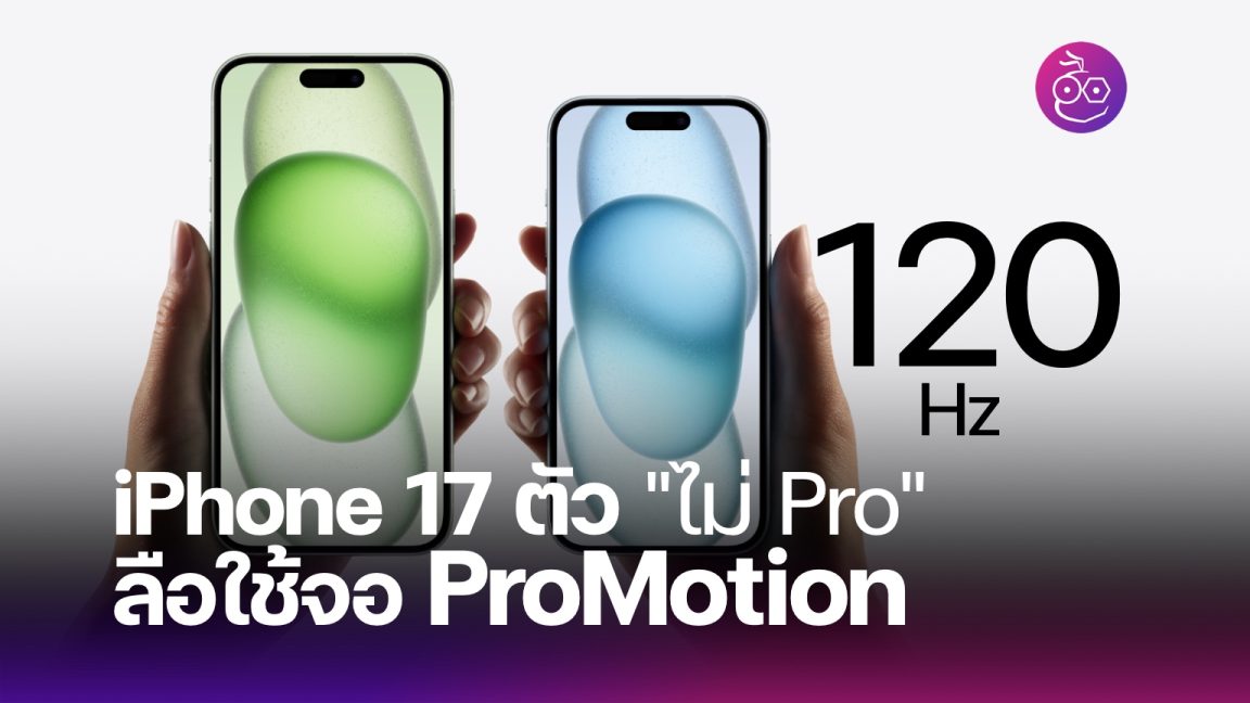ลือ! iPhone 17, 17 Plus มาพร้อมจอ ProMotion และ Always-on Display